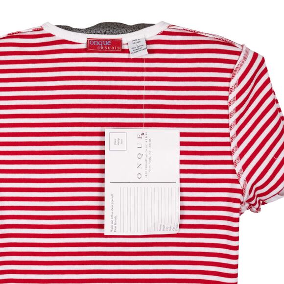 Vintage Nautical Theme Women's Top MEDIUM Sailor Ship Boat Coastal Stripe Ocean - Picture 5 of 8